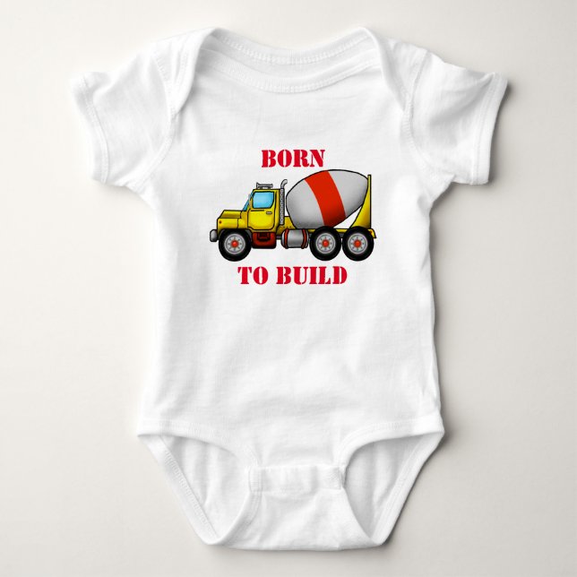 Cement Mixer Baby Jersey Bodykostym T Shirt (Framsida)