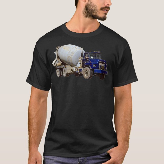 Cement Mixer Construction Lastbil T Shirt (Framsida)