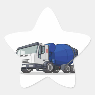 Cement Mixer Lastbil Stjärnformat Klistermärke