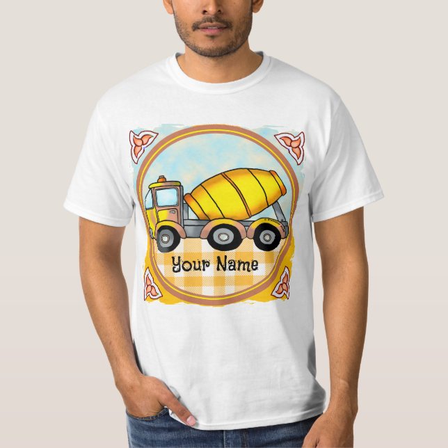 Cement Mixer Lastbil T Shirt (Framsida)