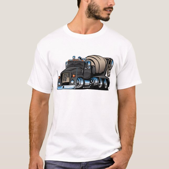 Cement Mixer Lastbil T Shirt (Framsida)