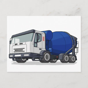Cement Mixer Lastbil Vykort