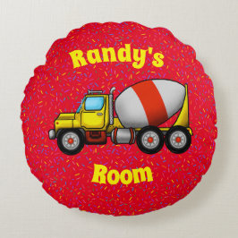 Cement Mixer Round Dekorativ kudde