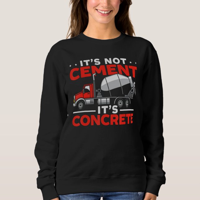 Cement Mixer Truck Driver Job Profession Construct T Shirt (Framsida)