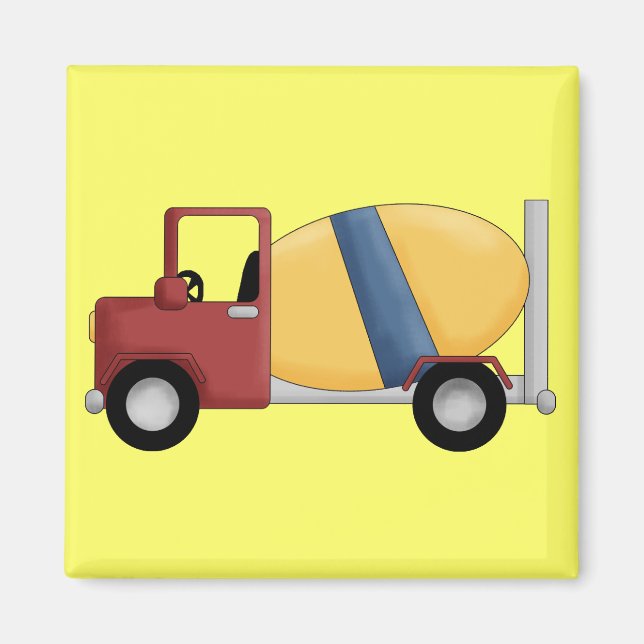 Cement Mixer Tshirts och Gifts Magnet (Framsidan)