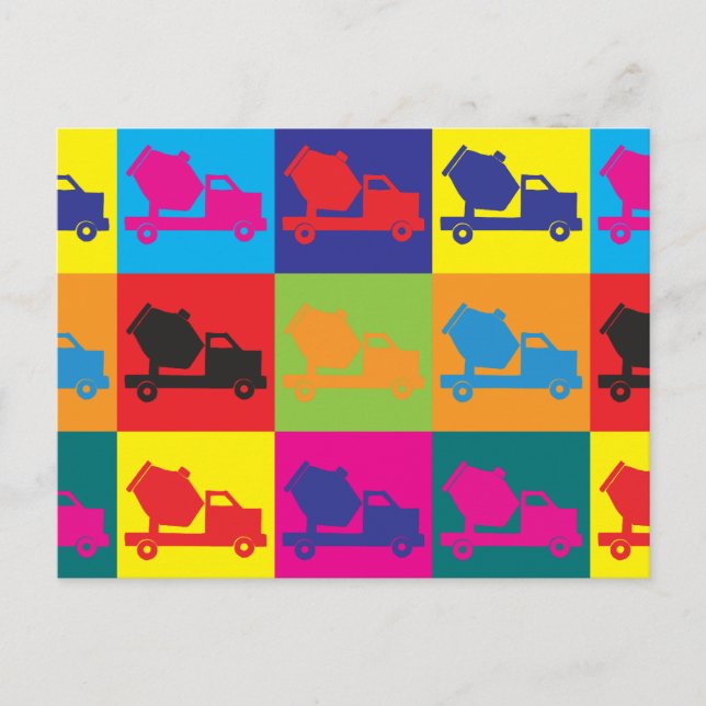 Cement Pop Art Vykort (Framsida)