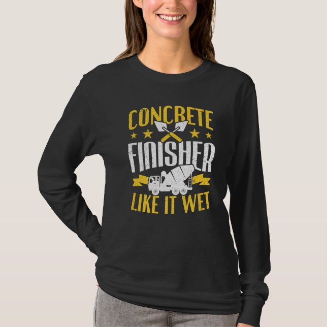 Cement Worker som IT-Blöt, konditor T Shirt (Framsida)