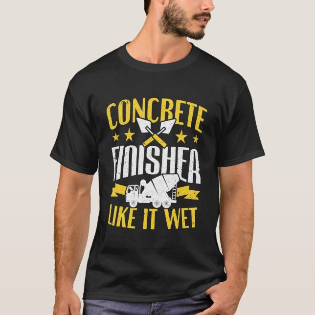 Cement Worker som IT-Blöt, konditor T Shirt (Framsida)