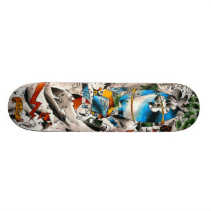 cementboard_oldschool skateboard bräda 20 cm