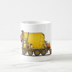Cementera blandaren beklär kaffemugg