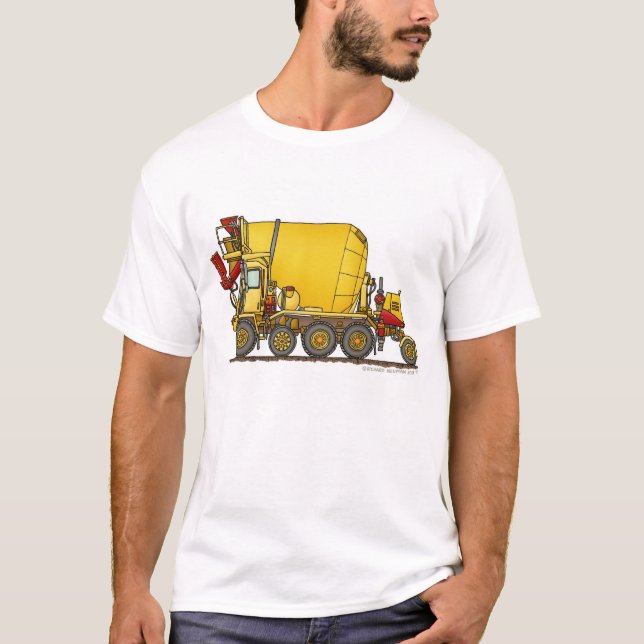 Cementera blandaren beklär tee shirt (Framsida)