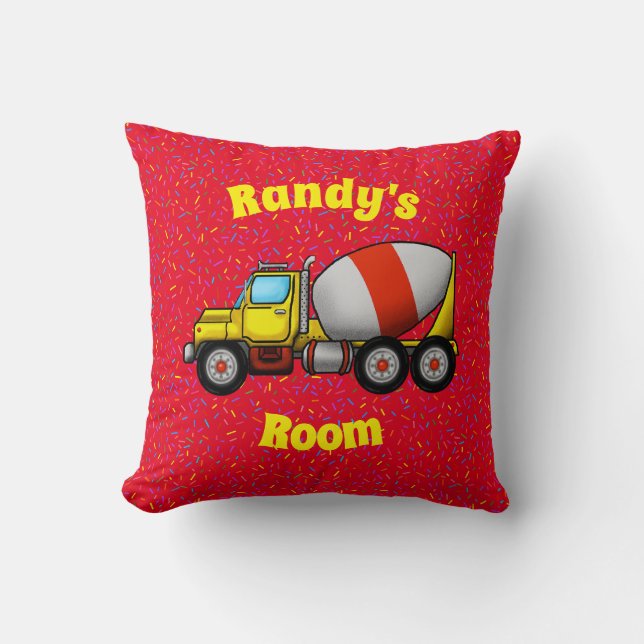 Cementera blandaren kvadrerar dekorativ kudde (Framsida)