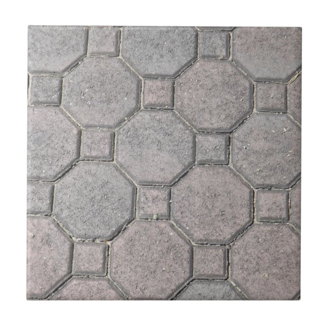 Cementera trottoaren belägger med tegel kakelplatta (Framsidan)
