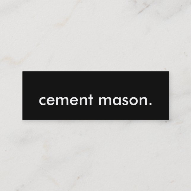 cementmason. mini visitkort (Framsida)