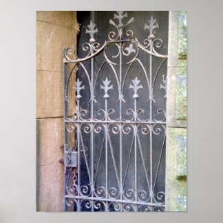 Cemetery Doors-Fleur de Lis Wrotorka Järn Poster