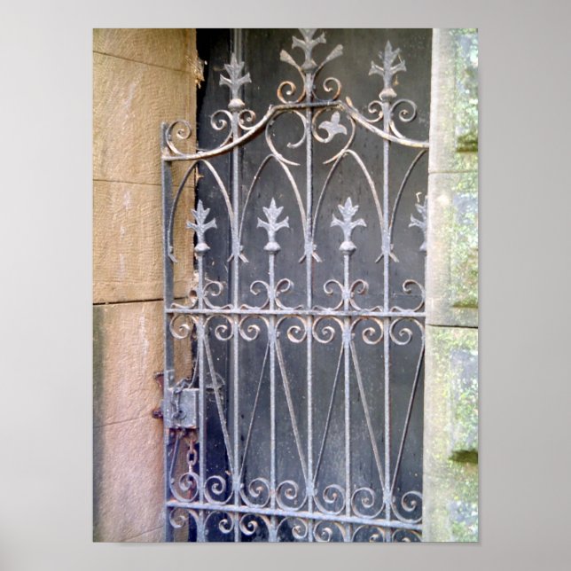 Cemetery Doors-Fleur de Lis Wrotorka Järn Poster (Framsidan)