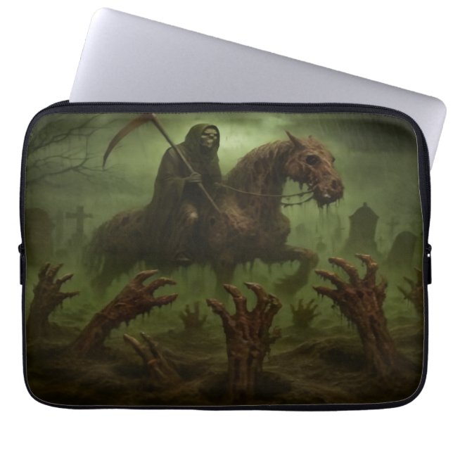 Cemetery Grim Laptop Sleeve (Framsidan)
