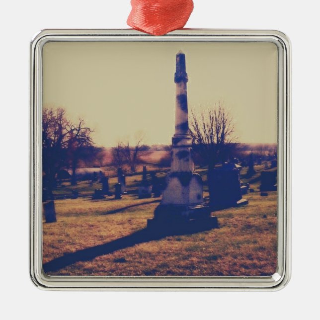 Cemetery i Washington, Iowa Julgransprydnad Metall (Framsidan)