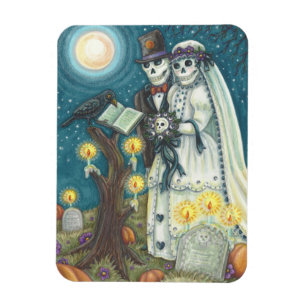 Cemetery Nuptials SKELETON BRÖLLOP MAGNET