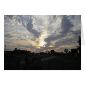 Cemetery Sunrise 3-kort Hälsningskort