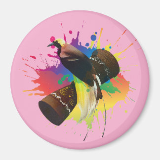 Cendrawasih, Paradise Colorful Bird. Magnet