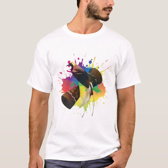 Cendrawasih, Paradise Colorful Bird. T Shirt (Framsida)