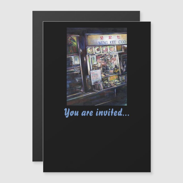 Cenosillicafobi Magnetisk Inbjudningskort (Fram/baksida)