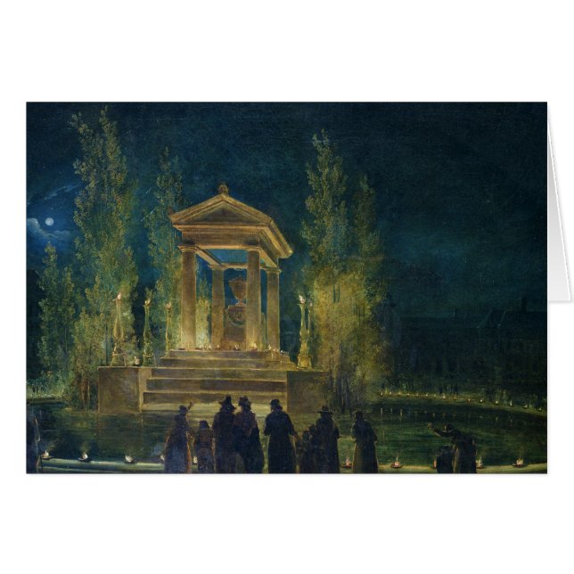 Cenotaphen av Jean-jacques Rousseau Hälsningskort (Framsidan Horizontal)