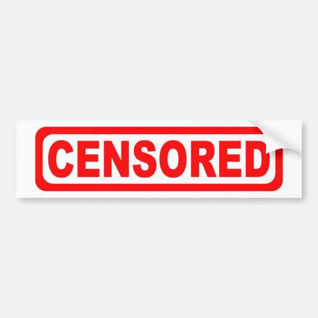 Censored Bumper Sticker Bildekal (Framsidan)