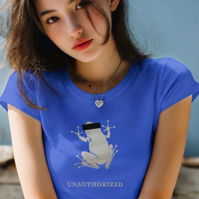 Censored Silver Frog Unauthorized Custom Text T Shirt (Skapare uppladdad)