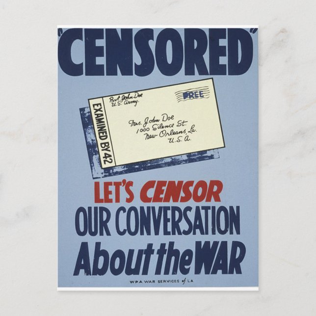Censored Vykort (Framsida)
