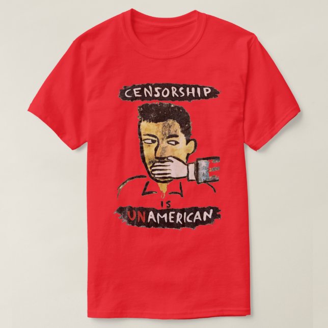 Censur är unamerican t shirt (Design framsida)