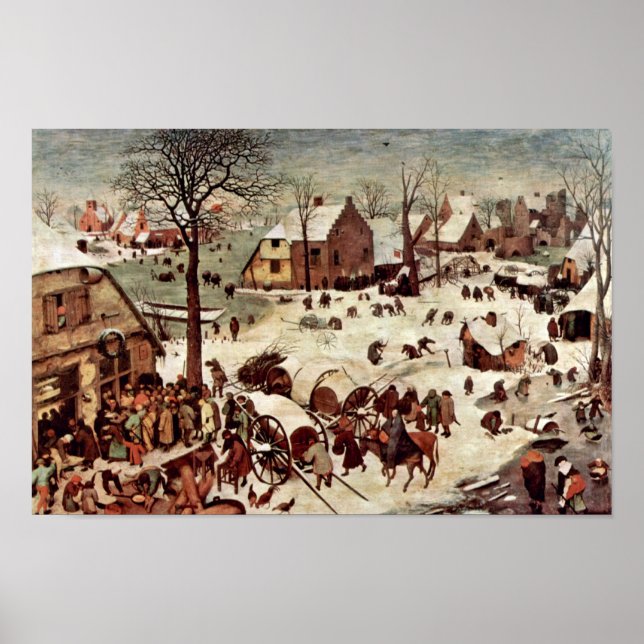 Census at Bethlehem by Bruegel D. Ä. Pieter Poster (Framsidan)