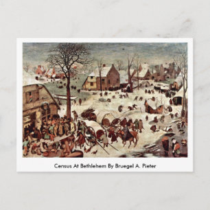 Census i Betlehem av Bruegel A. Pieter Vykort
