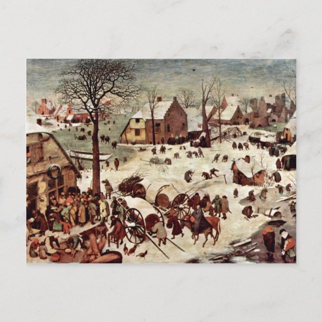 Census i Betlehem av Bruegel D. Ä. Pieter Vykort (Framsida)