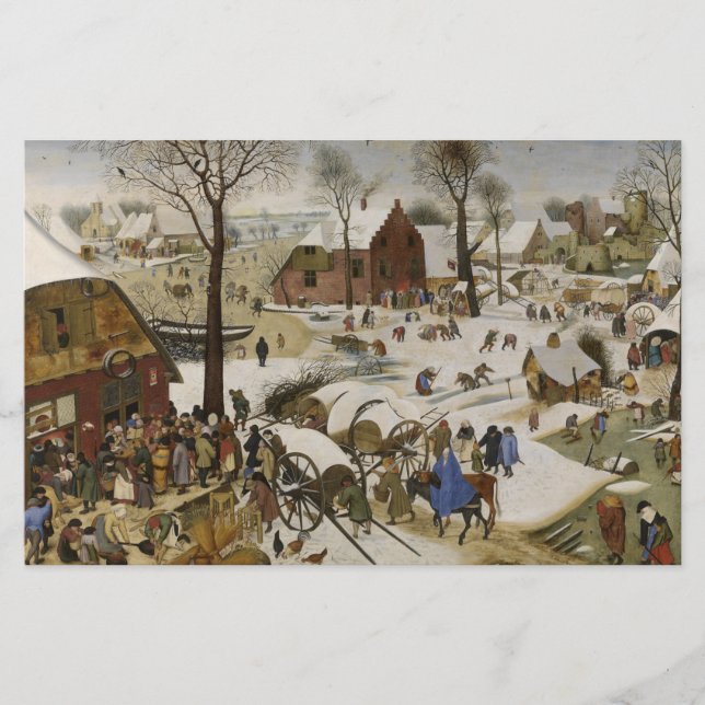 Census i Betlehem (av Pieter Bruegel) Brevpapper (Framsida)
