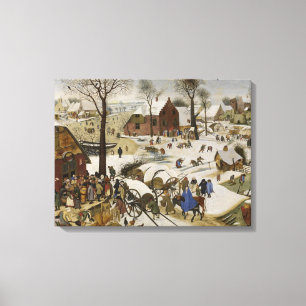 Census i Betlehem (av Pieter Bruegel) Canvastryck