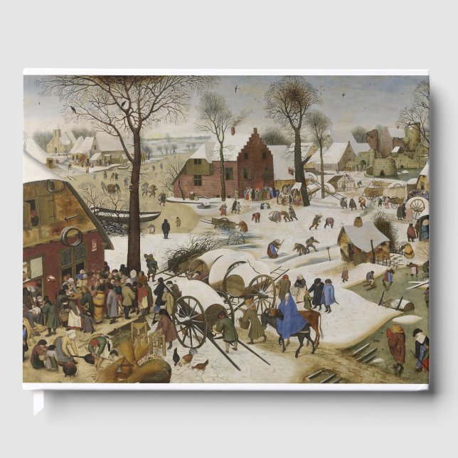 Census i Betlehem (av Pieter Bruegel) Gästböcker (Framsida)