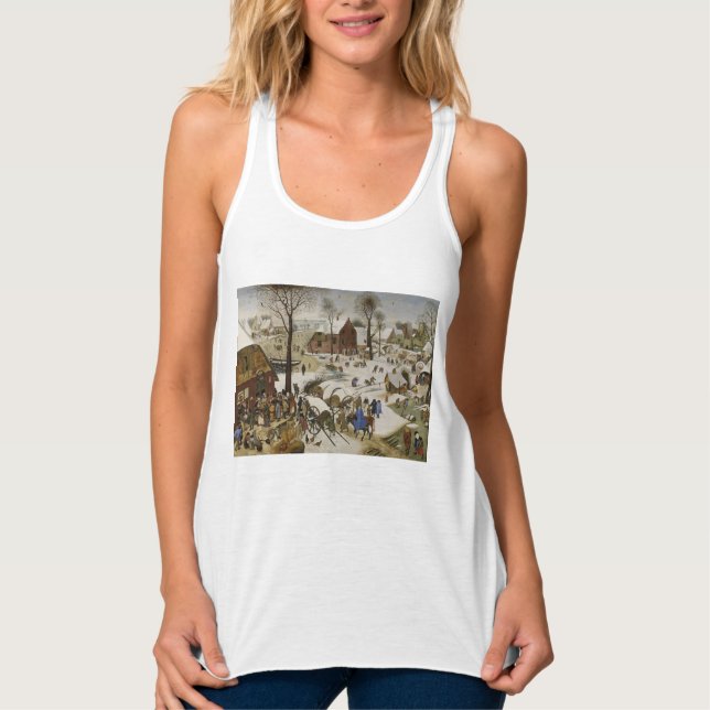 Census i Betlehem (av Pieter Bruegel) Linne Med Racerback (Framsida)