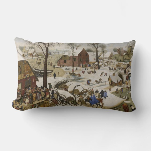 Census i Betlehem (av Pieter Bruegel) Lumbarkudde (Framsida)