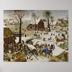 Census i Betlehem (av Pieter Bruegel) Poster