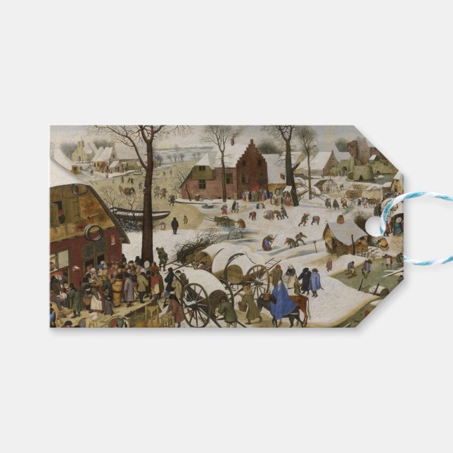 Census i Betlehem (av Pieter Bruegel) Presentetikett (Framsidan (Horisontell))