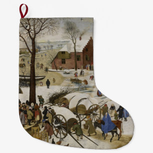 Census i Betlehem (av Pieter Bruegel) Stor Julstrumpa