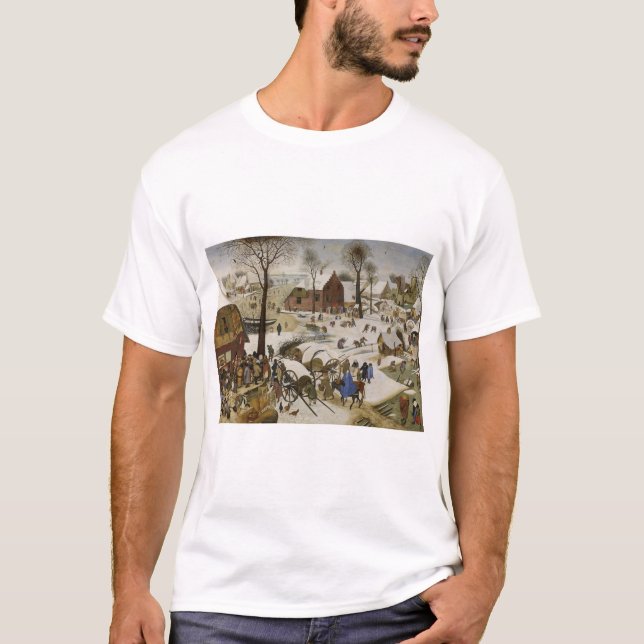 Census i Betlehem (av Pieter Bruegel) T Shirt (Framsida)