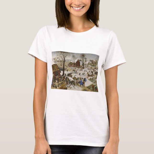 Census i Betlehem (av Pieter Bruegel) T Shirt (Framsida)