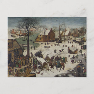 Census i Betlehem av Pieter Bruegel Vykort