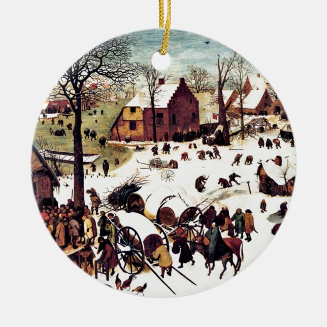 Census i Betlehem Julgransprydnad Keramik (Framsidan)