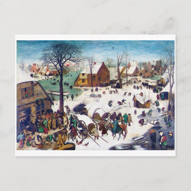 Census i Betlehem, Pieter Bruegel Vykort (Framsida)
