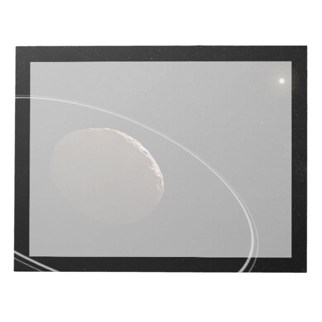 Centaur 1099 Chariklo och dess Ringar. Anteckningsblock (Framsida)