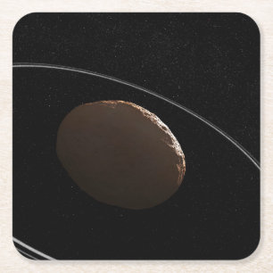Centaur 1099 Chariklo och dess Ringar. Underlägg Papper Kvadrat
